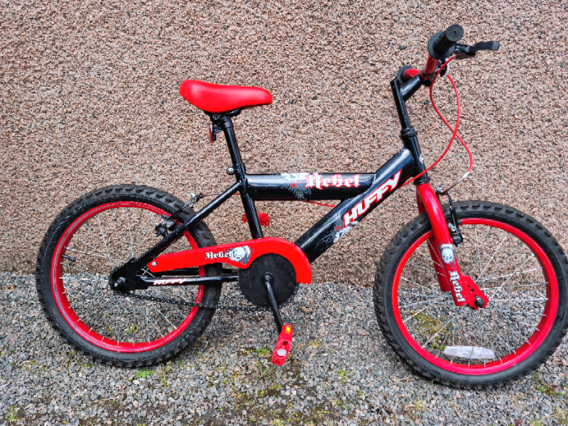 Huffy Rebel Kids Bike 18 Inch Red Black Kids Bike in Laurencekirk