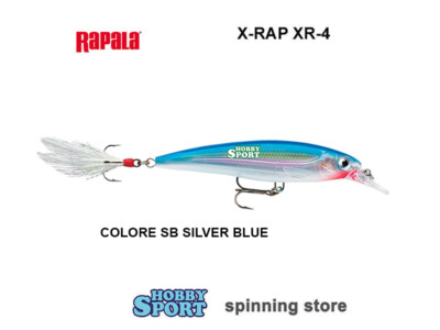 RAPALA XRAP XR-4 COLOR SB SILVER BLUE 2 GR ORIGINALE X PICCOLA TRAINA MARE XR-04