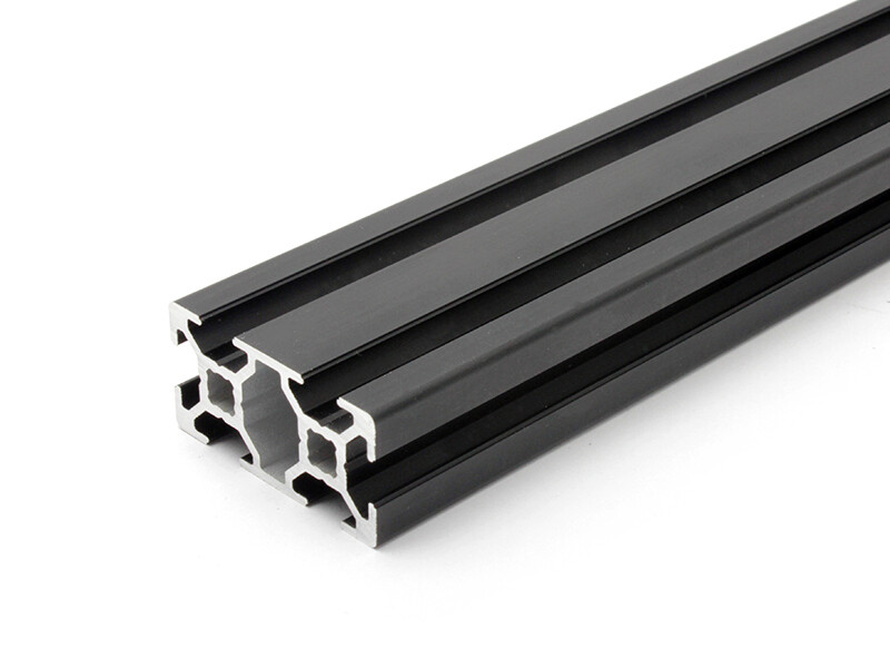 Aluminiumprofil schwarz 20x40L B-Typ Nut 6 leicht 20 x 40 (13,90€/m,min.1€)