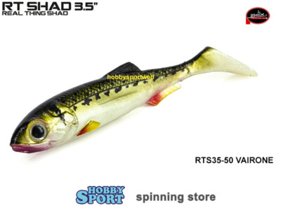 MOLIX RT SHAD 3,5" COLORE 50 VAIRONE  SPINNING LAGO FIUME CONF 5 PZ BLACK BASS