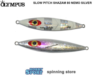 SLOW PITCH OLYMPUS SHAZAM JIG  COL. NEMO SILVER 80 GR  PESCA MARE BARCA 00297431