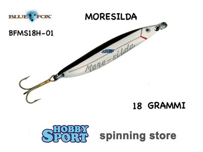 MORESILDA BLUE FOX 18 GR COLORE BFMS 18H01 BLACK SILVER 7,5 CM SPINNING MARE