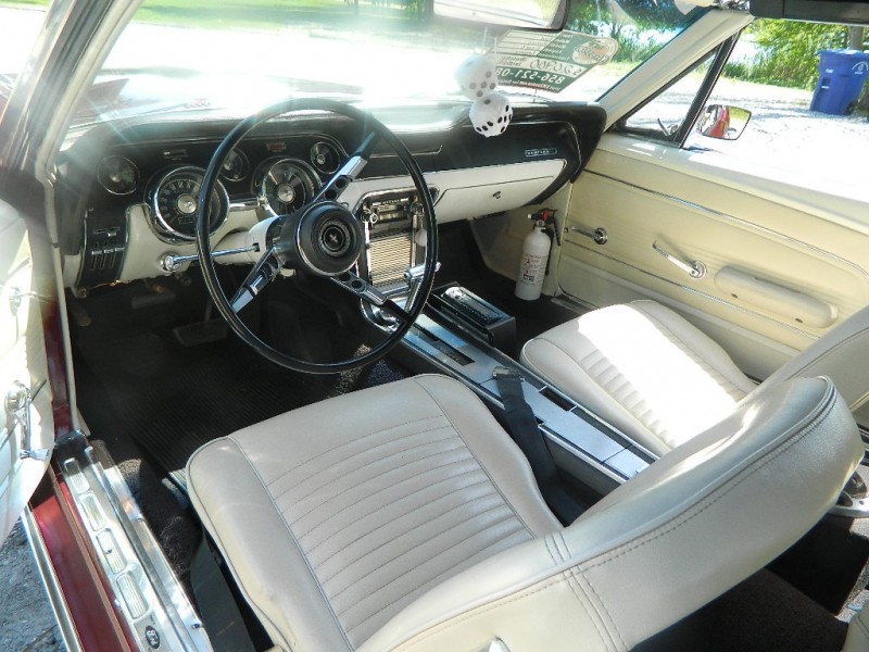 1967 Ford Mustang Convertible Candy Apple Red White Interior