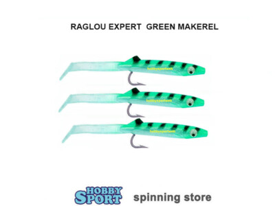 RAGLOU EXPERT mm 55 COL GREEN BLACK SGOMBRO 3 PZ ARTIFICIALE PESCA MARE SPINNING