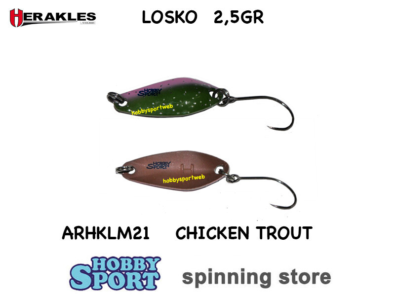 LOSKO SPOON ARHKLM21 CHICKEN  TROUT GR 2,5  ONDULANTE HERAKLES AREA TROUT SPIN