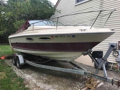 1989 21-Foot Sea Ray Cuddy Cabin Project Boat w/trailer, Good Winter Project