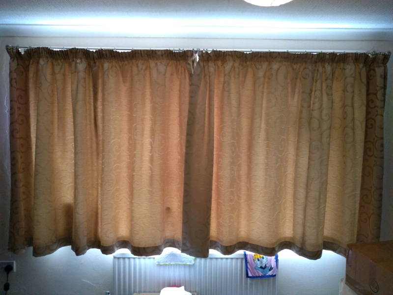 Dunelm mill lined Gold curtains (pair) in Eastwood, Nottinghamshire