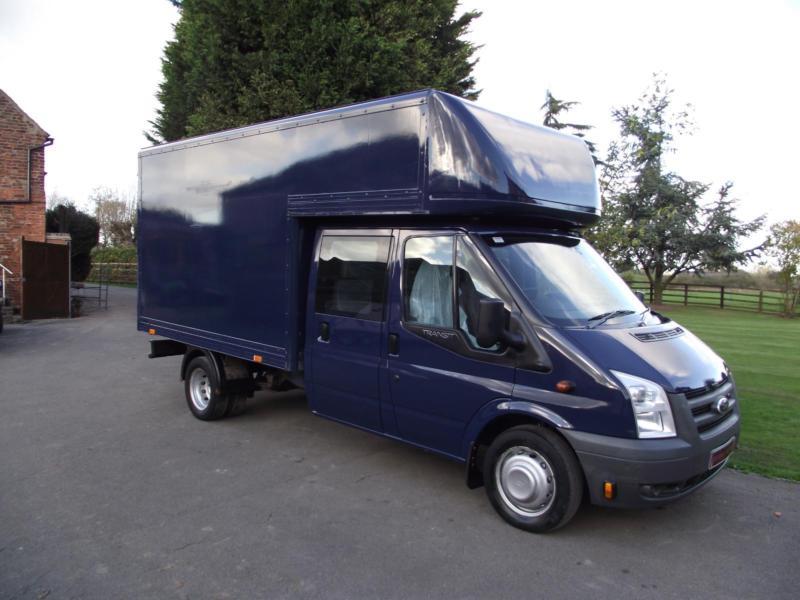 2008 58 FORD TRANSIT 140PS XLWB T350 CREWCAB DOUBLECAB BOX LUTON VAN NO VAT in Lichfield