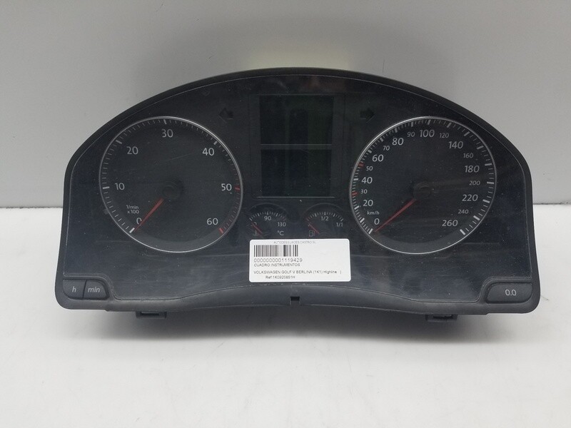 1k0920851h Tableau De Bord Compteur Pour Volkswagen Golf V Berlina 2003 1119429