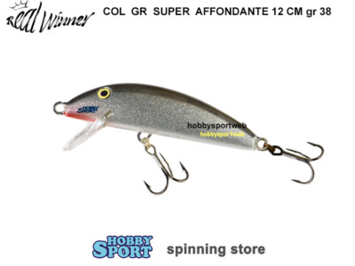 REAL WINNER SUPER SINKING 38 GR COL SA12GR BLACK SILVER 12 CM SPINNING FIUME