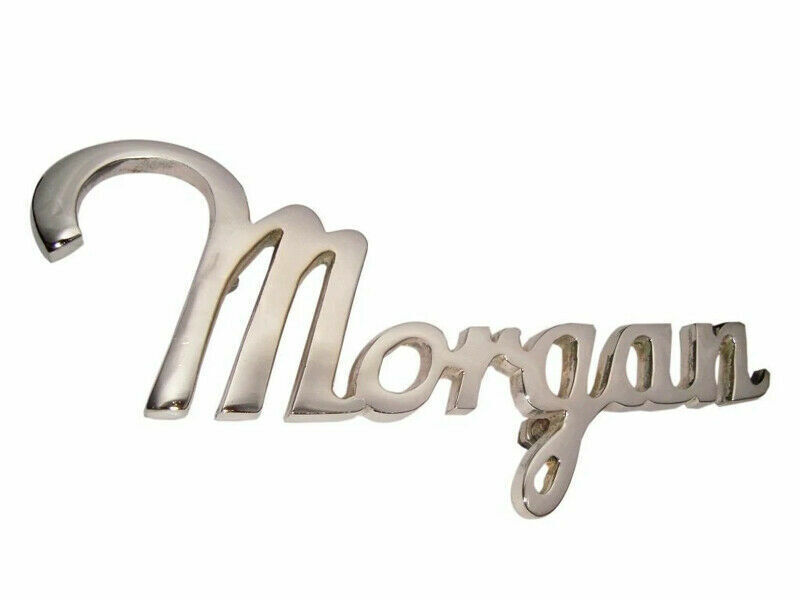 New Classic Morgan Car Script Badge Emblem Motif Chrome Plated  