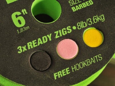 Korda Ready Zigs / Ready Tied Zig Rigs - All Lengths & Types 3 rigs per pack