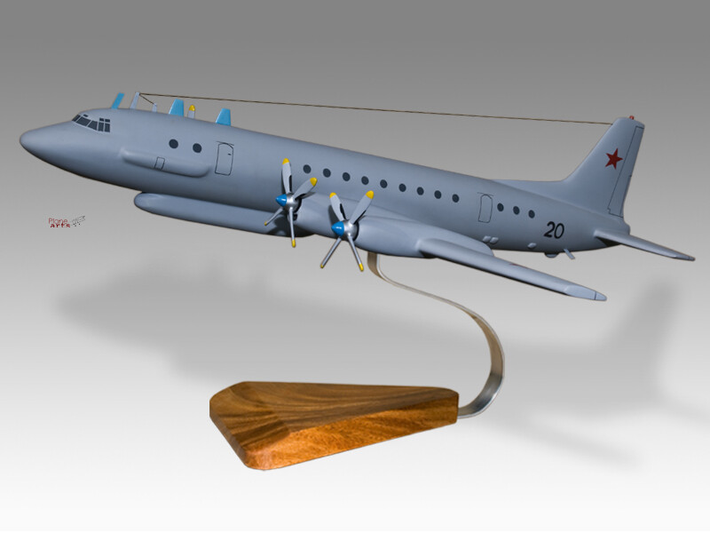 Ilyushin Il-20RT Russian Air Force Solid Mahogany Wood Handcrafted Display Model