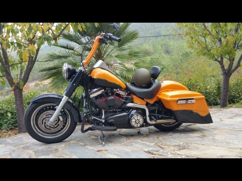 At Hurricane Soon Custom Harley  Davidson  Fat Boy  Bagger 