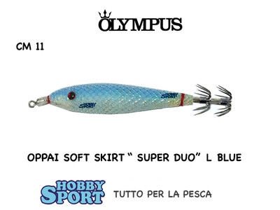 OPPAI SOFT SUPER DUO L 11 CM  COLORE BLUE  PER  TATAKI FISHING OLYMPUS
