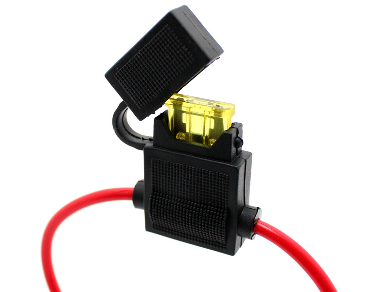1x KFZ Sicherungshalter Flachsicherungen ATC ATO 1,5mm² max. 30A Sicherung HiFi