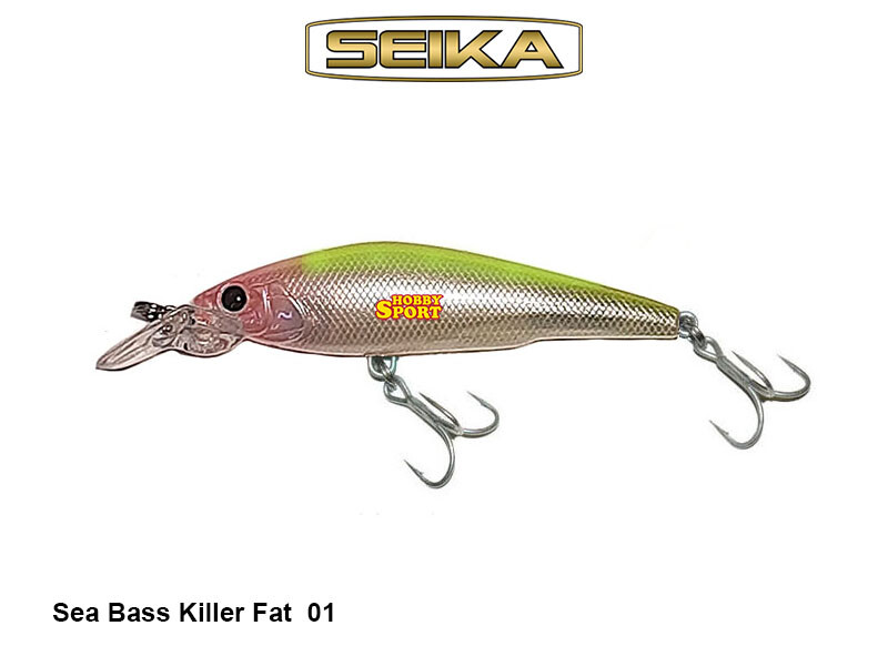 SEIKA SEA BASS KILLER FAT 70 COL.01 YWP  SLOW SINKING 8 GR MINNOW SPINNING MARE