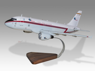 Airbus A319 Iberia Retro Solid Dried Mahogany Wood Handcrafted Display Model