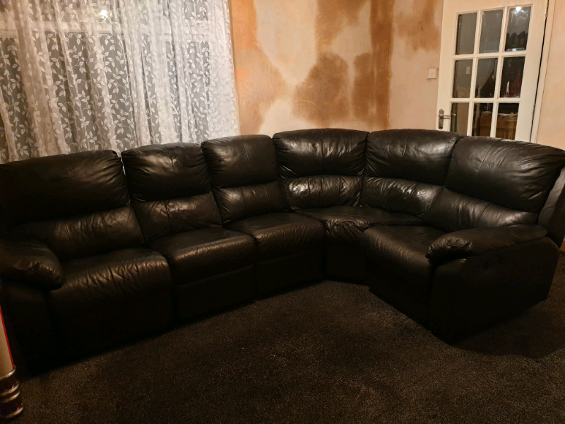 Black Leather Corner Suite in Seacroft, West Yorkshire Gumtree