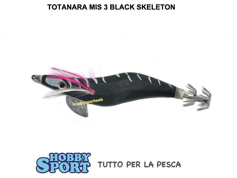 TOTANARA SQUID MISURA 3 modello  EGI MOVE COL 101 BLACK SKELETON DAIKICHI