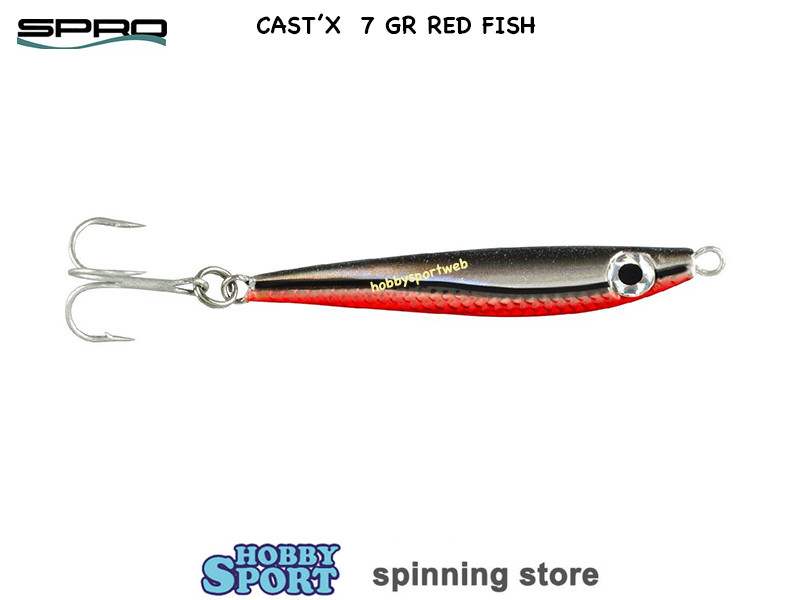 SPRO CAST'X METAL JIG 7 GR  COLOR RED FISH  5 CM SPINNING MARE LAGO