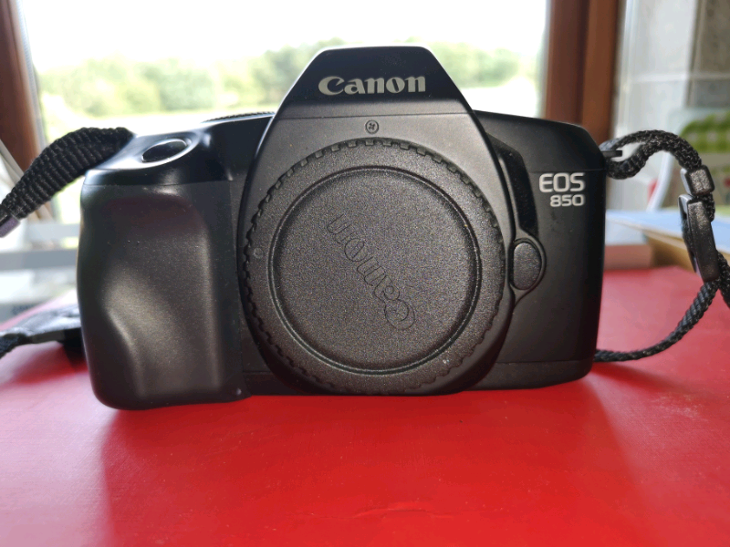 Old Canon eos 850 film camera body in Laurencekirk, Aberdeenshire