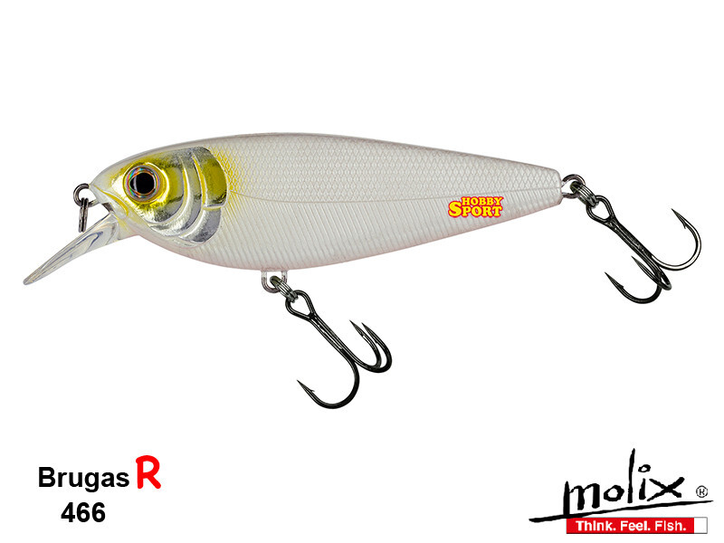 MOLIX BRUGAS-R COL. 466 NATURAL WHITE 20 GR SINKING 8.5 CM SPINNING MARE SPIGOLA