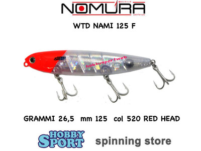 NOMURA WTD NAMI 125 F FLOATING COL.520 RED HEAD 26.5 GR PESCE SERRA