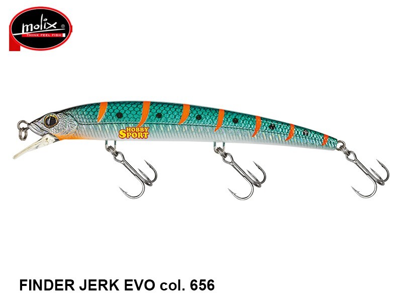 MOLIX FINDER JERK EVO 125F 656 ANCHOVY ORANGE STRIPED DIEGO CAPPUCCINI SPINNING