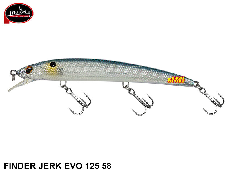 MOLIX FINDER JERK EVO 125F COL  58 GHOST BLUE BACK SPINNING MARE SPIGOLA SERRA