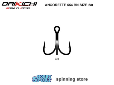 ANCORETTE DAIKICHI 554 BN 2X SIZE 2/0  BLACK NICKEL  SPECIALE LUCCIO CONF 5 PZ
