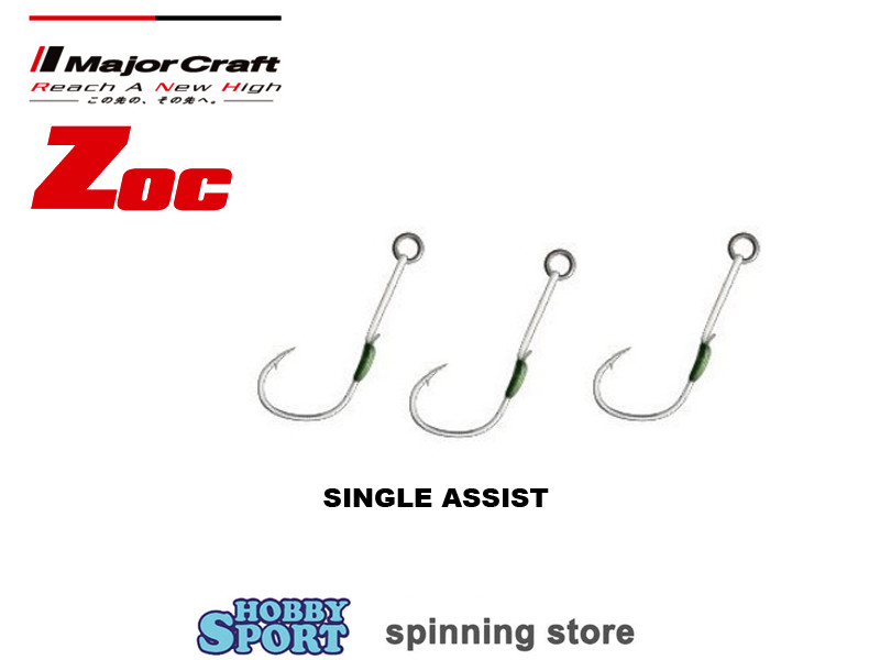 ZOC ASSIST HOOK SINGLE MODEL HS20 SIZE 1 SLOW PITCH JIGGING 2 CM MAJOR CRAFT