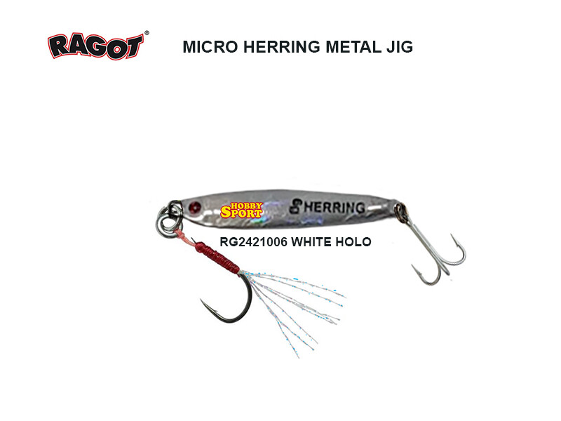 RAGOT METAL JIG 6 GR MICRO HERRING RG2421006 WHITE HOLO 4 CM SPIN MARE LAGO