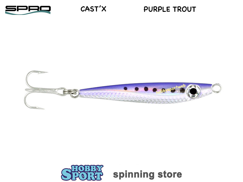 SPRO CAST'X METAL JIG 21 GR  COLOR PURPLE TROUT 7,5 CM SPINNING MARE LAGO