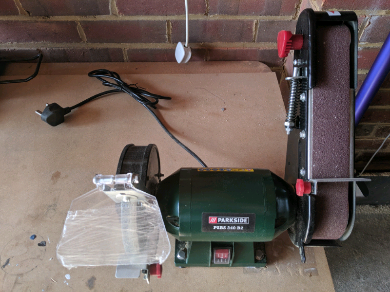 Parkside 240w 2 In 1 Bench Grinder With Belt Sander Psbs 240