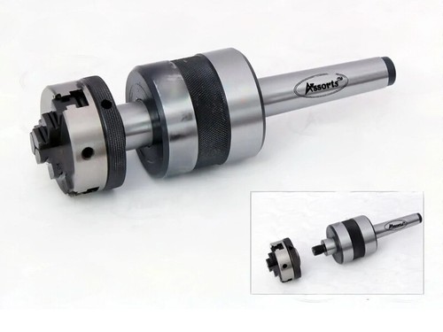Tige centrale tournante MT2 avec montage sur mandrin 4 mâchoires 70 mm pour p...
