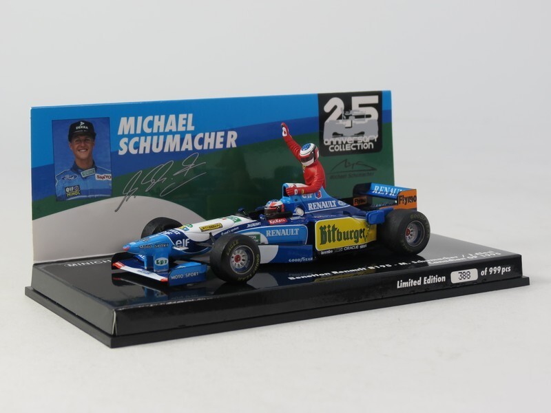 AE861/43 ベネトン B195 Alesi Taxi Mシューマッハ Minichamps Benetton B195 Schumacher Taxi Alesi Canada GP