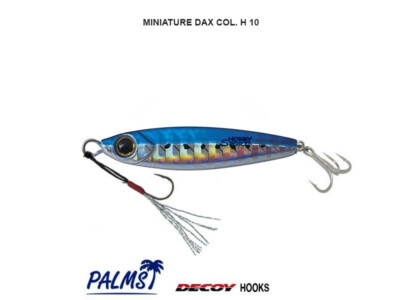 PALMS MINIATURE MINI DAX BIT ARTS 3 GR COLORE H10 BLUE SILVER 28 MM METAL JIG