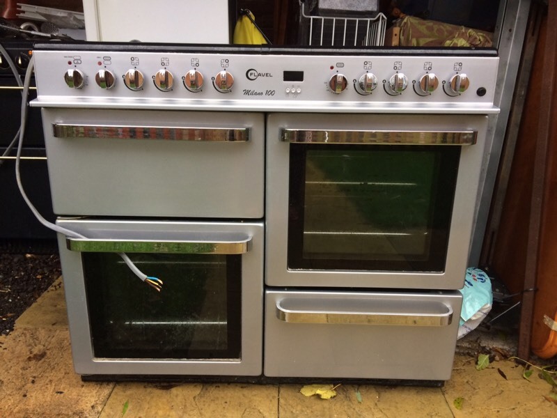 Flavel Milano 100 Dual Fuel Range Cooker... SILVER... ** DELIVERY