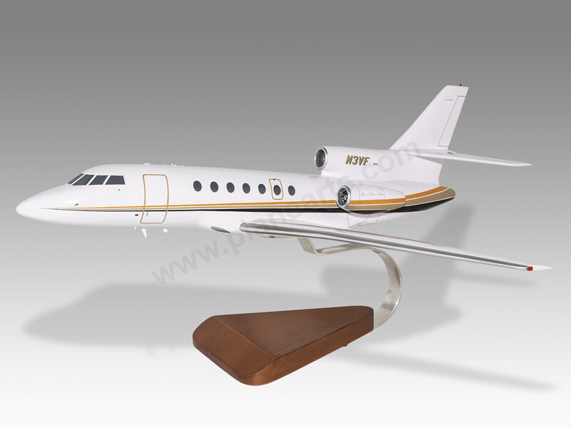 Falcon 50EX Solid Kiln Dried Mahogany Wood Handcrafted Display Model