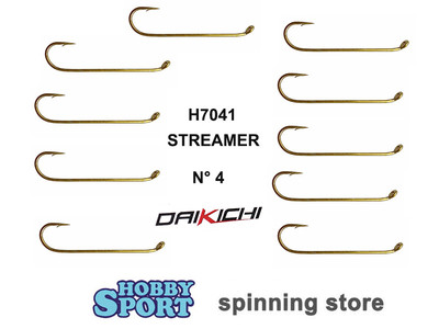 2 CONF. AMI DAIKICHI STREAMER SERIE H7041 SIZE 4 BRONZATO PESCA MOSCA TROTA