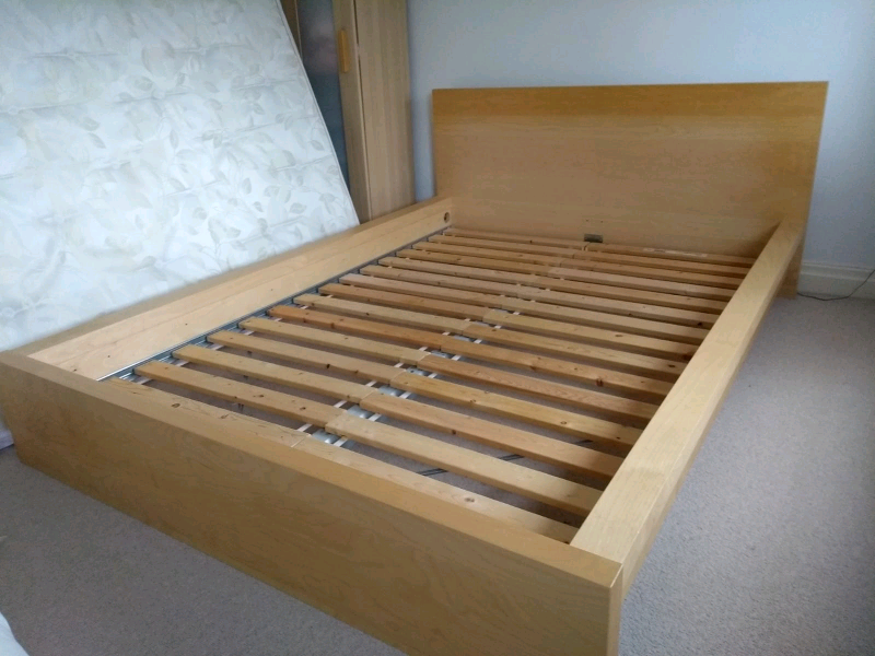 IKEA Malm double bed (with slats) in birch in Wigan, Manchester Gumtree