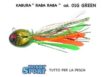KABURA JIG RABA RABA 25-01 G GREEN GOLD 94 GR ORIGINALE PESCA MARE BARCA