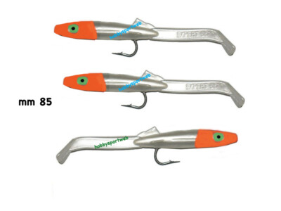 RAGLOU EXPERT 85 ORANGE HEAD GREEN EYES CONF 3 PZ SPINNING MARE TRAINA BARCHINO