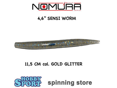 NOMURA SENSI WORM 115 4.6" TIPO YAMASENKO 8 PZ - COL GOLD GLITTER - NM72309111