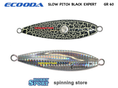 SLOW PITCH ECOODA BLACK EXPERT 60 GR  COL E3 BLACK FLUO  PESCA MARE BARCA