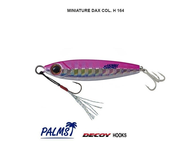 PALMS MINIATURE MINI DAX BIT ARTS 3 GR COLOR H164 PINK SILVER 28 mm METAL JIG