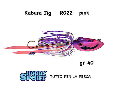 SALTY RUBBER R022 40 GR KABURA JIG COLORE PINKY PESCA MARE BARCA PAGELLO