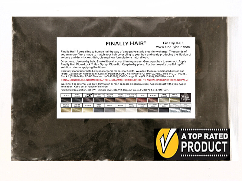 FINALLY HAIR BUILDING FIBERS REFILL HAIR LOSS CONCEALER FIBER POWDER FILLER 100G