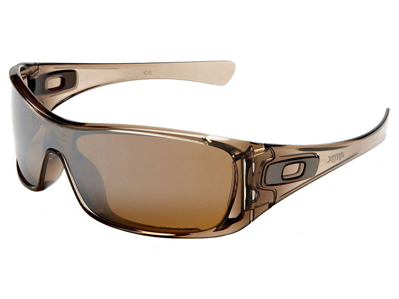 Pre-owned Oakley Antix Polarized Sunglasses 12-960 Brown Smoke/tungsten Iridium
